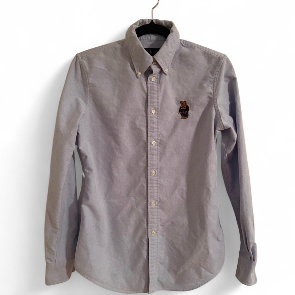 Ralph Lauren slim fit button-down with Polo Bear embroidery